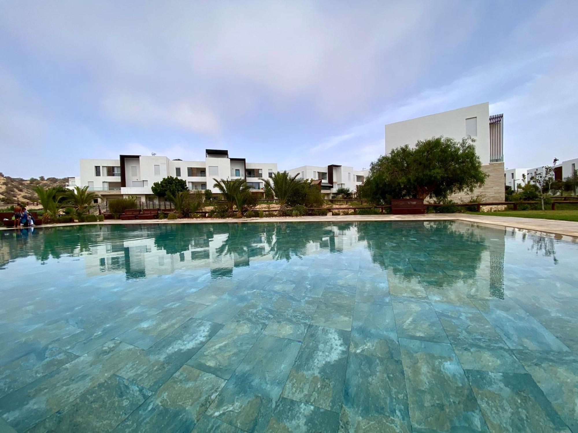 Luxurious Golf & Sea View Beach Apartment With Pool Access - Tamourrit, Taghazout Bay Extérieur photo
